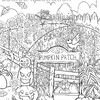 Coloriage Halloween à imprimer pour enfants, motif citrouilles, Loulou
