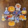 Lot de 10 stickers Halloween cottagecore : sorcières, chats noirs et citrouilles, Loulou